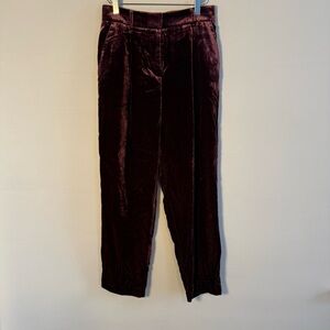 LOFT Women's Velvet Straight Leg Pants, Size 0